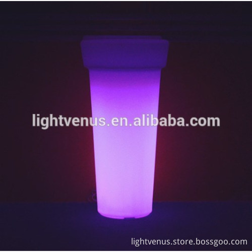 Best Quality 2016 LED Light colours change rechargeable remote control Glow Flower Pot